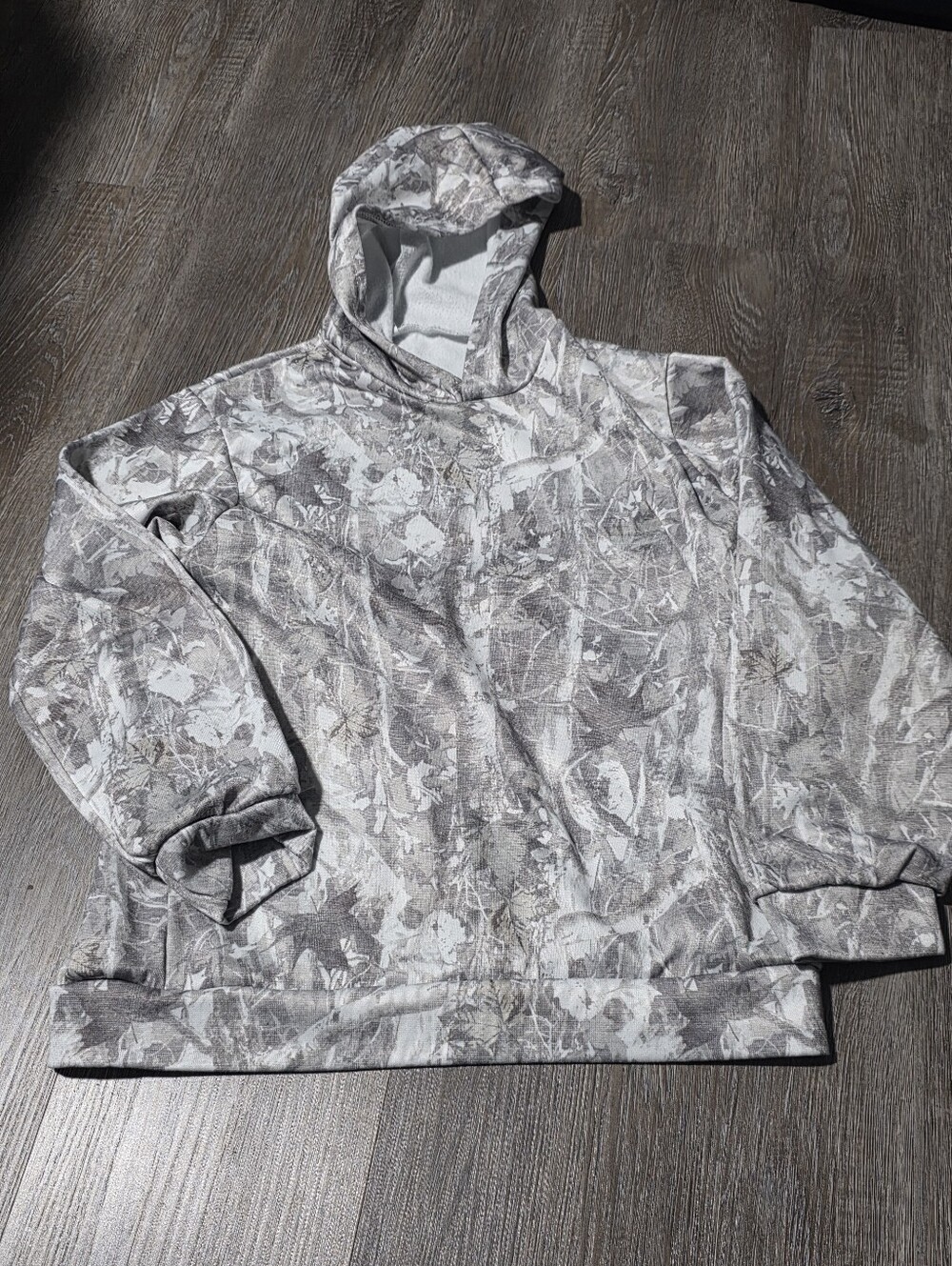 Youth SHEIN Gray Camouflage Crewneck Hoodie